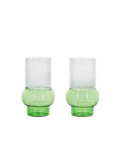 Tom Dixon Service<Bump Tall Glasses Green fra