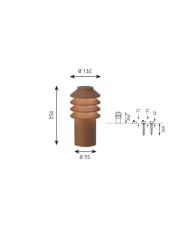 Louis Poulsen Spots|Udendørslamper<Bysted Garden Aluminium, Høj fra