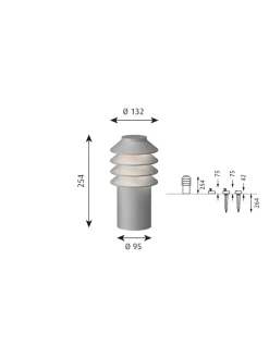 Louis Poulsen Udendørslamper|Spots<Bysted Garden Corten, Lav fra