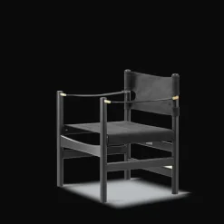 Fredericia Furniture Loungestole|Lænestole<Canvas 21 stol, sortlakeret eg af Børge Mogensen