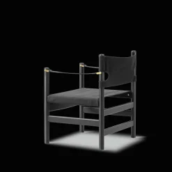 Fredericia Furniture Loungestole|Lænestole<Canvas 21 stol, sortlakeret eg af Børge Mogensen