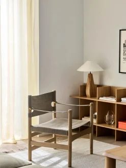 Fredericia Furniture Loungestole|Lænestole<Canvas 21 stol, sortlakeret eg af Børge Mogensen