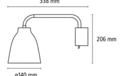 Fritz Hansen Væglamper|Spots<Caravaggio Read væglampe fra