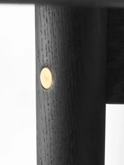 FDB Møbler Spiseborde<C63E Bjørk Spisebord inkl. 2 Tillægsplader, sortmalet eg fra