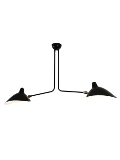 Editions Serge Mouille Spots<Ceiling Lamp w/2 Fixed Arms af Serge Mouille