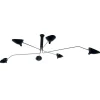 Editions Serge Mouille Spots<Ceiling Lamp w/6 Rotating Arms af Serge Mouille