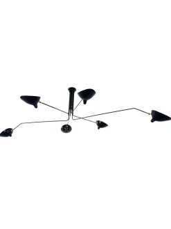Editions Serge Mouille Spots<Ceiling Lamp w/6 Rotating Arms af Serge Mouille