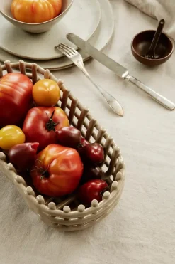 Ferm Living Service<Ceramic Basket, oval fra