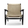 Carl Hansen & Søn Loungestole|Lænestole<CH25 Loungestol, eg sortmalet med naturflet af Hans J. Wegner