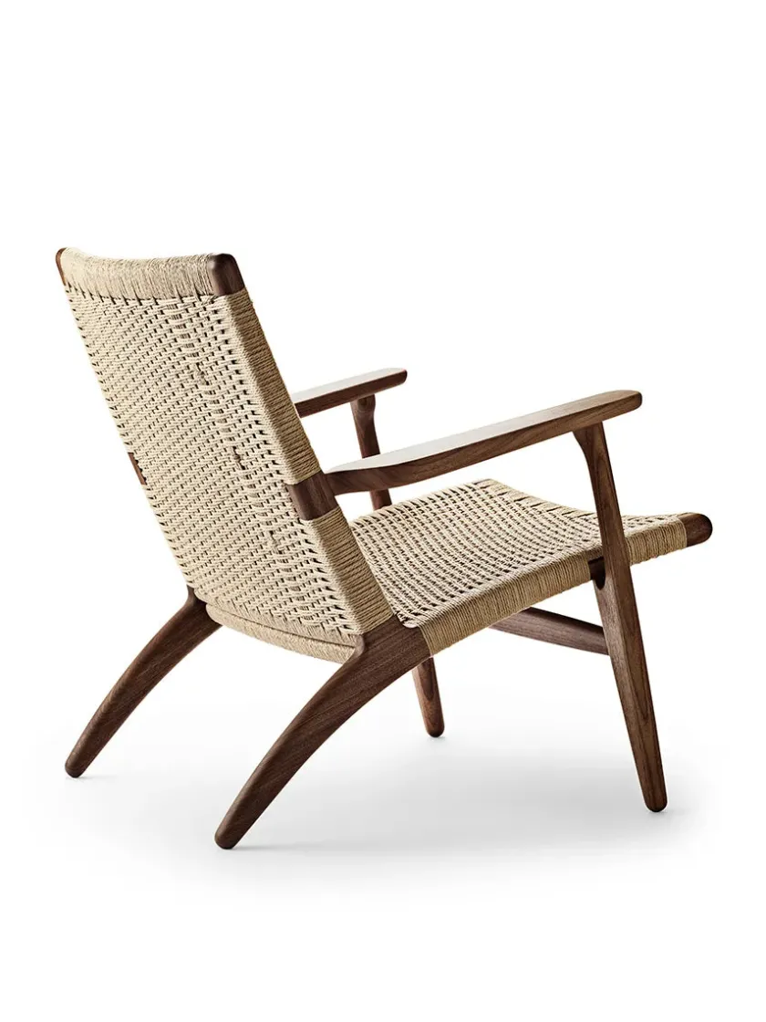 Carl Hansen & Søn Loungestole|Lænestole<CH25 Loungestol, eg sortmalet med naturflet af Hans J. Wegner