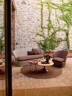 Cane-line Udendørs Loungemøbler|Havestole<Coast Loungestol med. Swivel, umber brown fra