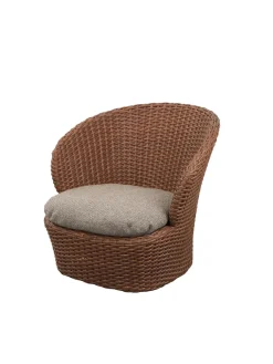 Cane-line Udendørs Loungemøbler|Havestole<Coast Loungestol med. Swivel, umber brown fra