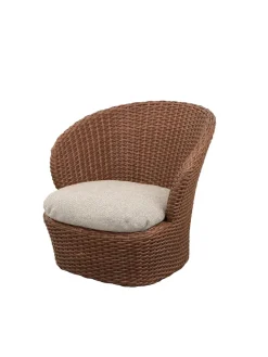 Cane-line Udendørs Loungemøbler|Havestole<Coast Loungestol med. Swivel, umber brown fra