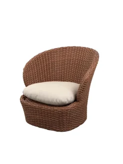 Cane-line Udendørs Loungemøbler|Havestole<Coast Loungestol med. Swivel, umber brown fra