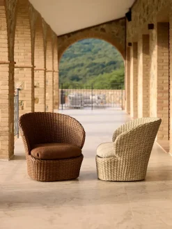 Cane-line Udendørs Loungemøbler|Havestole<Coast Loungestol med. Swivel, sand fra