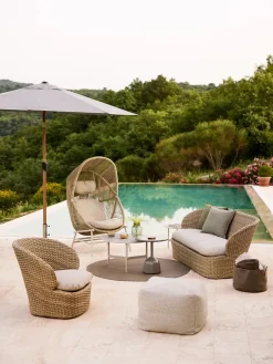 Cane-line Udendørs Loungemøbler|Havestole<Coast Loungestol med. Swivel, sand fra