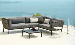 Cane-line Udendørs Loungemøbler<Conic 2 pers. Modulsofa, højre inkl. hyndesæt fra