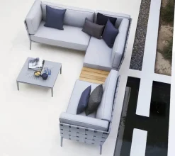 Cane-line Udendørs Loungemøbler<Conic 2 pers. Modulsofa, højre inkl. hyndesæt fra