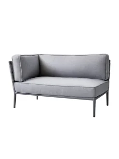 Cane-line Udendørs Loungemøbler<Conic 2 pers. Modulsofa, højre inkl. hyndesæt fra