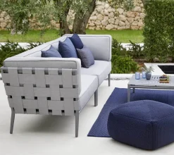 Cane-line Udendørs Loungemøbler<Conic 2 pers. Modulsofa, venstre inkl. hyndesæt fra