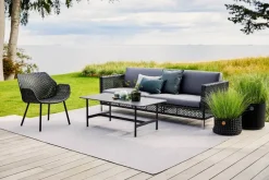 Cane-line Udendørs Loungemøbler<Connect 3 personers Sofa, black/antracite fra