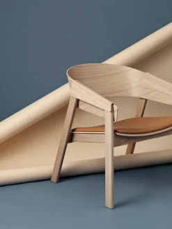 Muuto Loungestole|Lænestole<Cover Lounge Chair, oak w. cognac leather fra