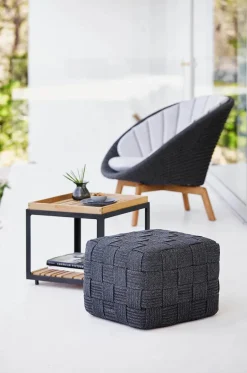 Cane-line Udendørs Loungemøbler|Havestole<Cube Fodskammel fra