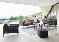 Cane-line Udendørs Loungemøbler|Havestole<Cube Fodskammel fra