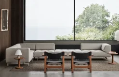 Fredericia Furniture Lænestole<Den Spanske Stol i naturfarvet læder, eg olie af Børge Mogensen