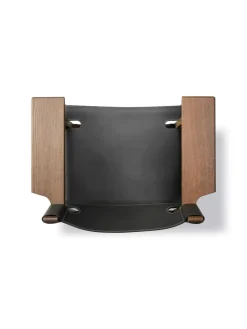 Fredericia Furniture Lænestole<Den Spanske Stol i sort læder, eg sort lak af Børge Mogensen