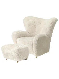 Audo Copenhagen Lænestole<Den Trætte Mand inkl. Skammel, moonlight fra