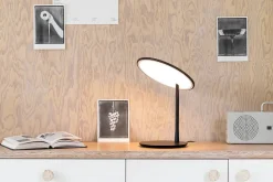 Nine Spots<Disc table light, black fra