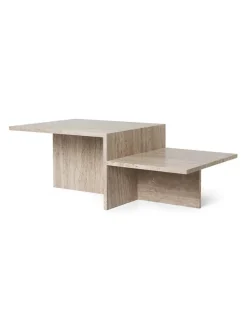 Ferm Living Sofaborde<Distinct Coffee Table, Dark Brown Travertine fra