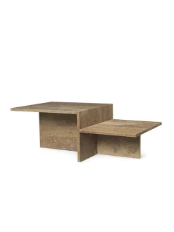 Ferm Living Sofaborde<Distinct Coffee Table, Travertine fra