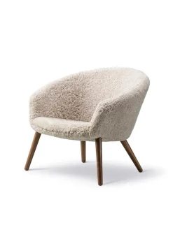 Fredericia Furniture Loungestole|Lænestole<Ditzel Lounge Chair, lammeskind fra