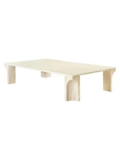 GUBI Sofaborde<Doric Coffee Table 140 x 80 cm, Neutral White Travertine fra