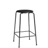 Fritz Hansen Barstole<Dot Barstol m. 4 ben, sort stel/sort læder af Arne Jacobsen