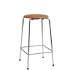 Fritz Hansen Barstole<Dot Barstol m. 4 ben, valnød læder af Arne Jacobsen