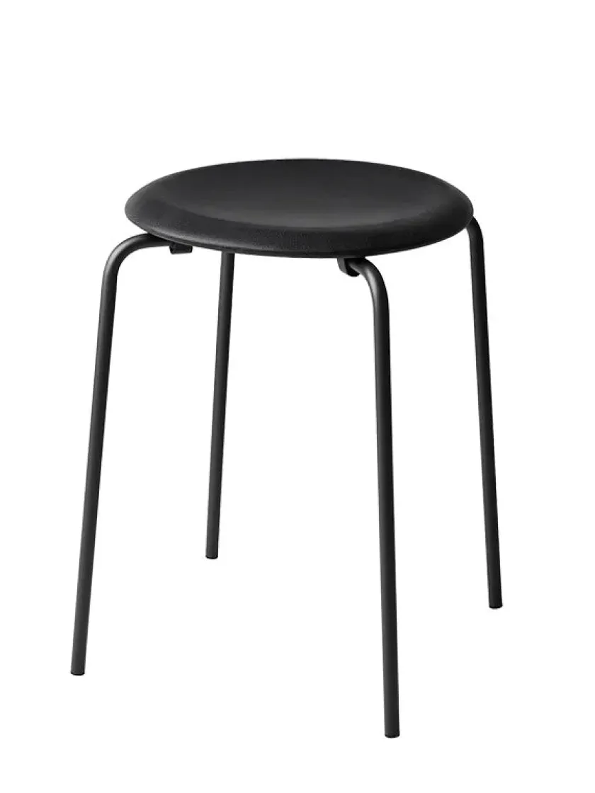 Fritz Hansen Skamler<Dot skammel, sort af Arne Jacobsen