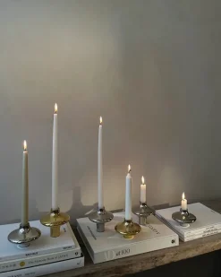 Hein Studio Lysestager<Doublet Candleholder Large, gold fra