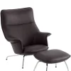 Muuto Fodskamler|Lænestole<Doze Lounge Chair inkl. Fodskammel, easy leather root fra