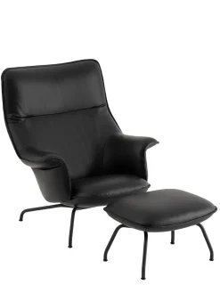 Muuto Fodskamler|Lænestole<Doze Lounge Chair inkl. Fodskammel, easy leather root fra