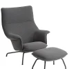 Muuto Fodskamler|Lænestole<Doze Lounge Chair inkl. Fodskammel, ocean 80 fra
