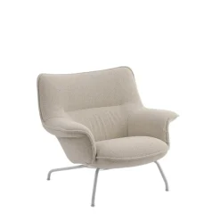 Muuto Lænestole<Doze Lounge Chair, Low Back, Heath tekstil, Tube base fra