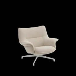 Muuto Lænestole<Doze Lounge Chair, Low Back, Ocean 80/tekstil, Tube base fra