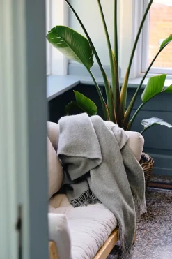 Silkeborg Uldspinderi Puder Og Plaider<Drejø Plaid, camel fra