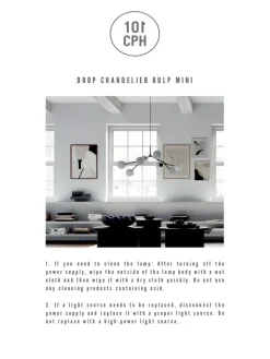 101 Copenhagen Spots|Lysekroner<Drop Bulp Chandelier, mini grey fra