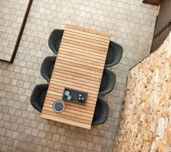 Cane-line Haveborde<Drop Spisebord m/120 cm udtræk, teak/lava grey fra