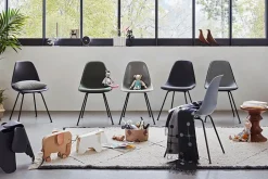 Vitra Spisebordsstole<Eames Fiberglass Chair DSX, sortlakeret fra