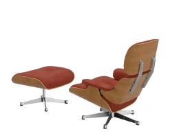Vitra Fodskamler|Loungestole<Eames Lounge Chair, kirsebær, calma brandy inkl. Fodskammel fra